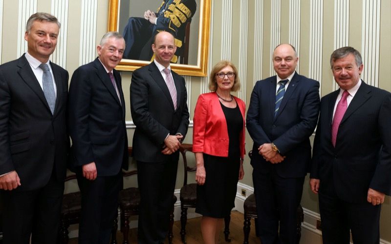 Pictured (l-r): Dr Patrick Prendergast, Professor Don Barry (UL), Professor Philip Nolan (NUIM), Minister for Education and Skills, Jan O’sullivan TD, Professor Andrew Deeks (UCD) and Dr Michael Murphy (UCC)