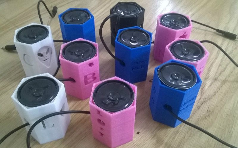 The girls designed and built smartphone speakers as part of their main project.