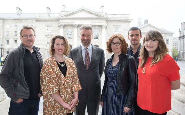 L-R: Jimmy Eadie (Pan Pan), Kate Strain, Provost, Grace Weir, Enda Bates & Fiona Hallinan.