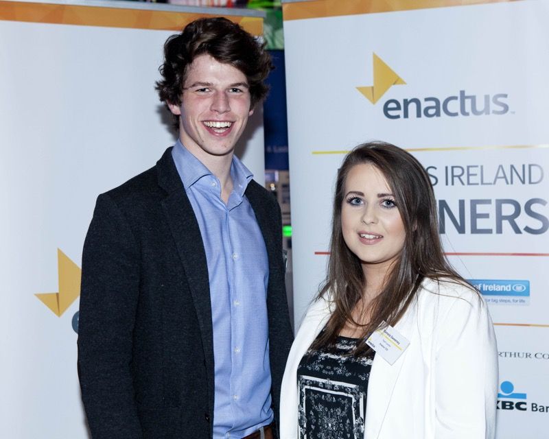 Pamela Sweeney and Conor O' Meara representing Trinity College Dublin at the Enactus World Cup 2015