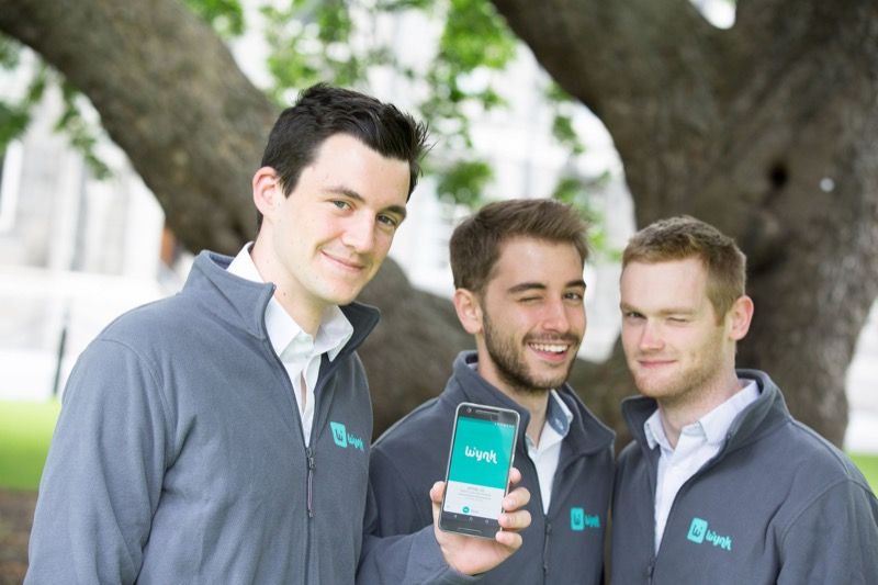 The Wynk team members in Trinity College Dublin.