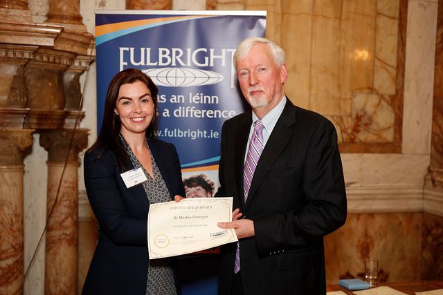 Dr Martha Finnegan with Professor John Hegarty