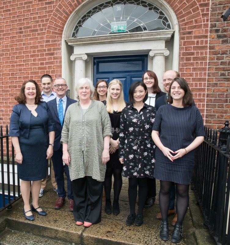 The Trinity Centre for Literary and Cultural Translation team outside their new home on 36 Fenian Street