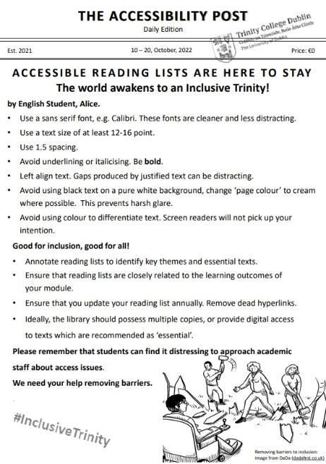 Accessible Reading List - Poster