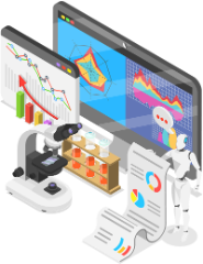 Isometric image of different disciplines using AI tools