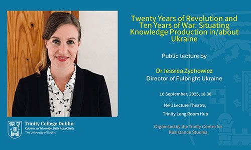 Image of Dr Jessica Zychowicz with details of her lecture event.