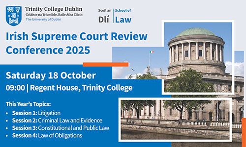 Image of event details for Irish Court Review 2025.