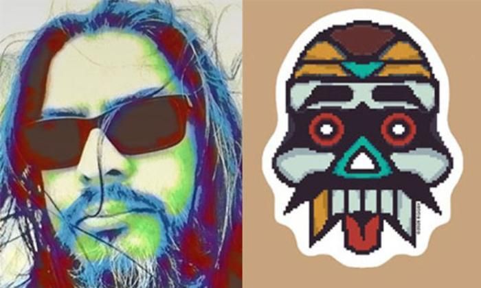 Image of writers Scótt Russell Dúncan (left) and Colton Cuca Campbell (right) from their websites.