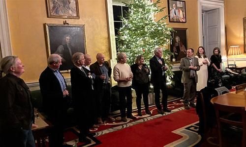 Image of people celebrating the 20th anniversary of the School of Education Professional Doctorate in Education.