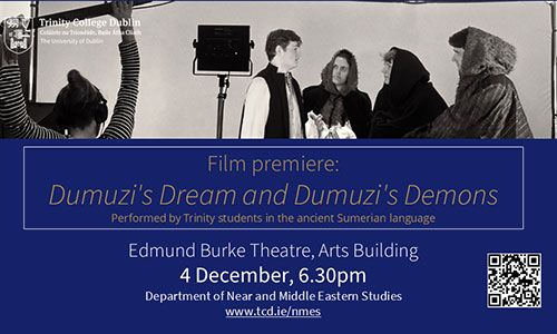 Image of event details for Film premiere of Dumuzi's Dream and Dumuzi's Demons on 04 December 2025 at 18.30 in TCD.