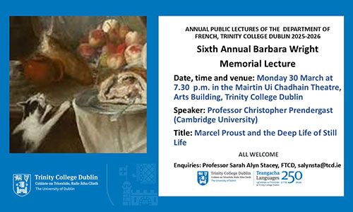 Event details for Annual Barbara Wright Lecture 2026 on 30/03/2026 at 19.30 on TCD.