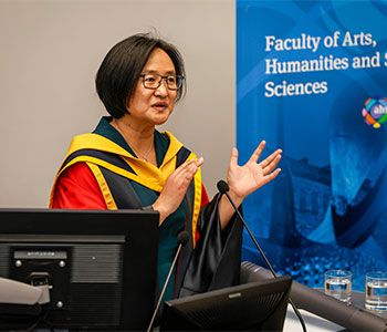 Professor Na Fu at her Inaugural Lecture.
