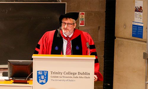 Image of Professor Nathan Hill giving his Inaugural Lecture.