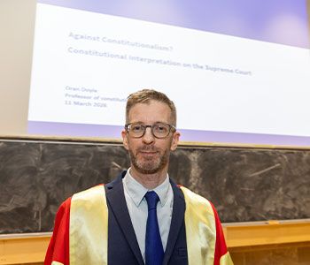 Image of Professor Oran Doyle at his Inaugural Lecture.