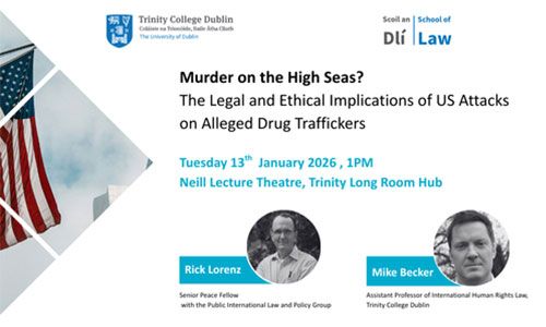 Image of Murder on the High Seas? talk and discussion on 13 January 2026 at 13.00 in the Trinity Long Room Hub, TCD.