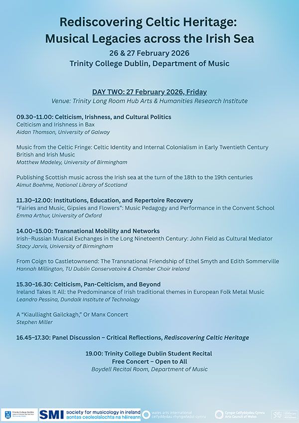 Music Symposium 27/02/2026 Day 2 schedule