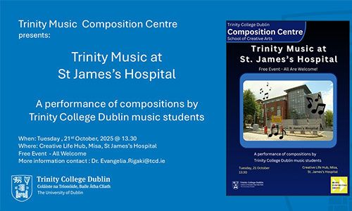 Image of event details for Trinity Music performance at St James Hospital