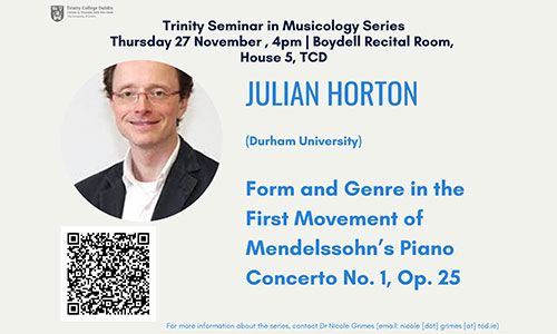 Event details for Trinity Seminar in Musicology Series with Julian Horton on 05 February 2026 in TCD.