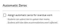 Automatic Zeros setting