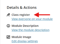 Class Register Blackboard Ultra
