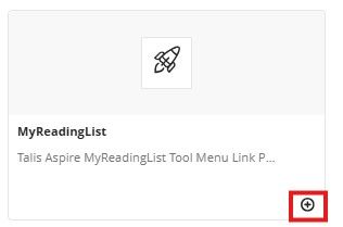 Talis MyReading List