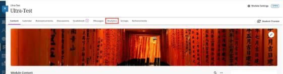 Analytics Top Navigation
