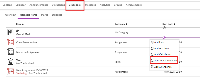 Add Total Calculation Step 1