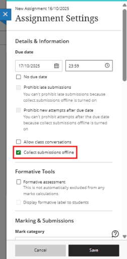 Collect Submission Offline