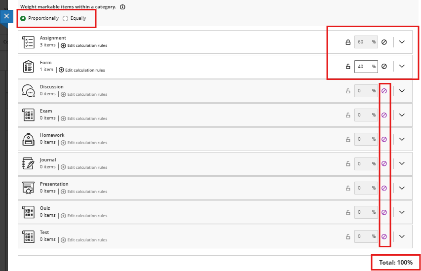 Overall Mark Step 4 - Categories