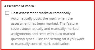 Setting up Blackboard Assignment - Automatic Posting