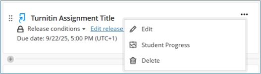 Edit Turnitin settings BB 1