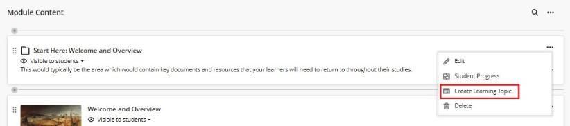 Convert Folder to Learning Topic