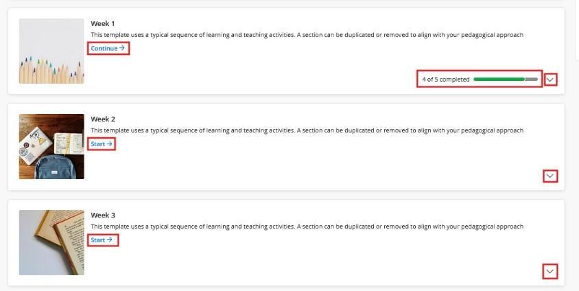Learning Topics - in Module Content Area
