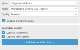 Panopto Camera Settings