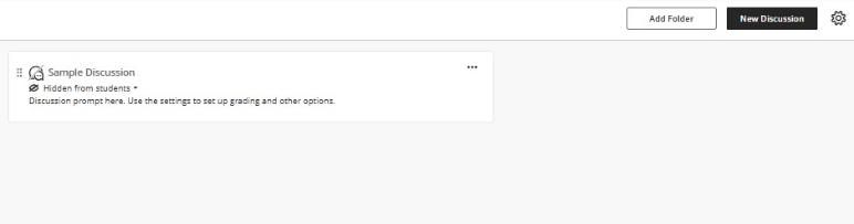Create Discussion - Top navigation