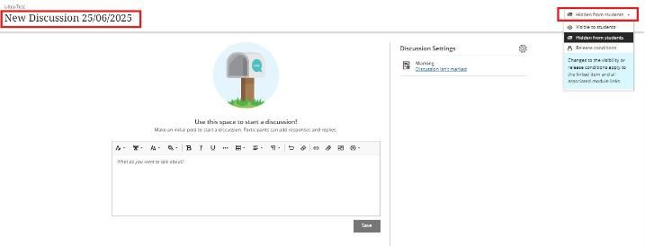 Edit Discussion Content