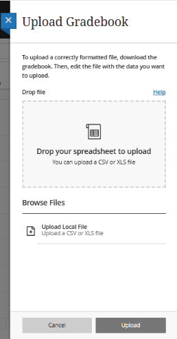 Upload Marks to Gradebook