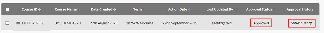 Grades journey Status