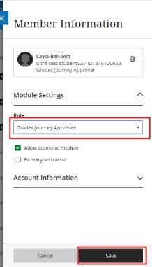How to setup up Grades Journey Approver Role Step 2