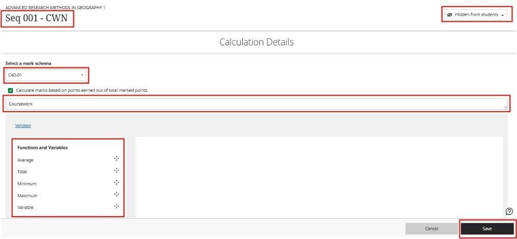 Weighted Grades Journey Columns