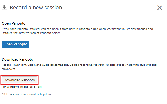 Dowmload Panopto
