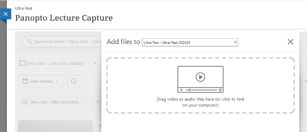 Panopto drag and drop