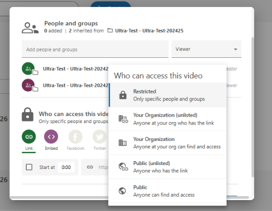 Who can access this video Inherited  -  Panopto