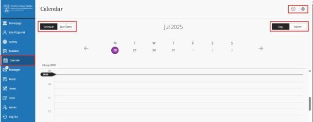 Blackboard Calendar