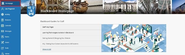 Homepage - Insititution Page