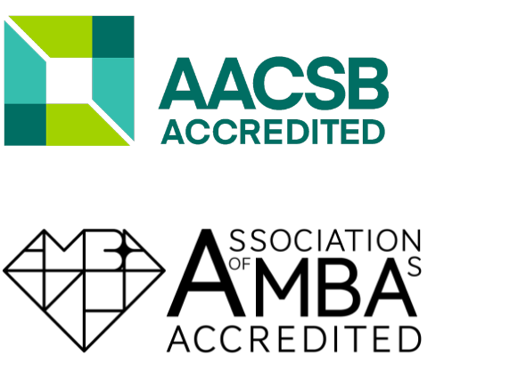 AACSB and AMBA logos