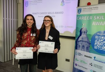 Students posing with Trinity Career Skills Award certificates