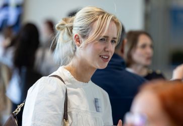 Student networking at Trinity Career Skills Award ceremony