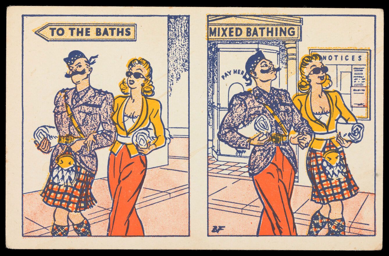 Illustration showing a 'A Scotsman and his female companion'