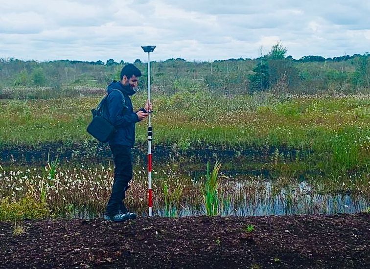 Dr Wahaj Habib working as part of his research into 